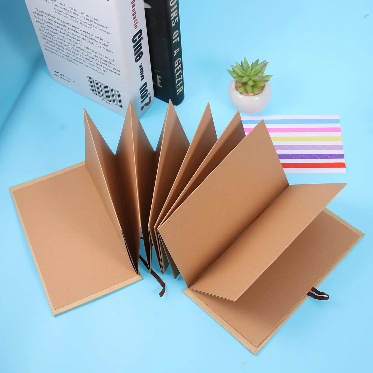

6 Inches DIY Photo Album Scrapbooks Couple Fold Accordion Albums Lovers Couples