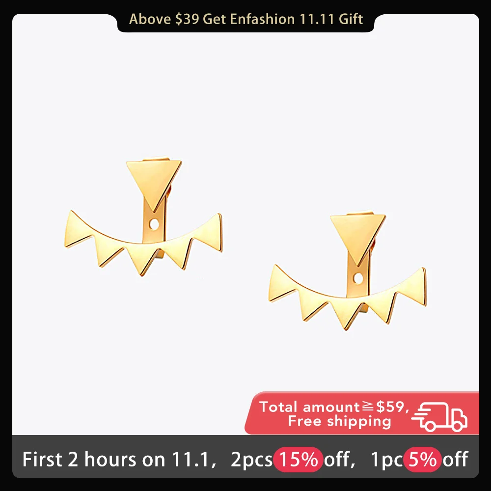

Enfashion Geometric Triangle Earrings Stainless Steel Stud Earring Gold Color Star Earring For Women Wholesale Fashion Jewelry