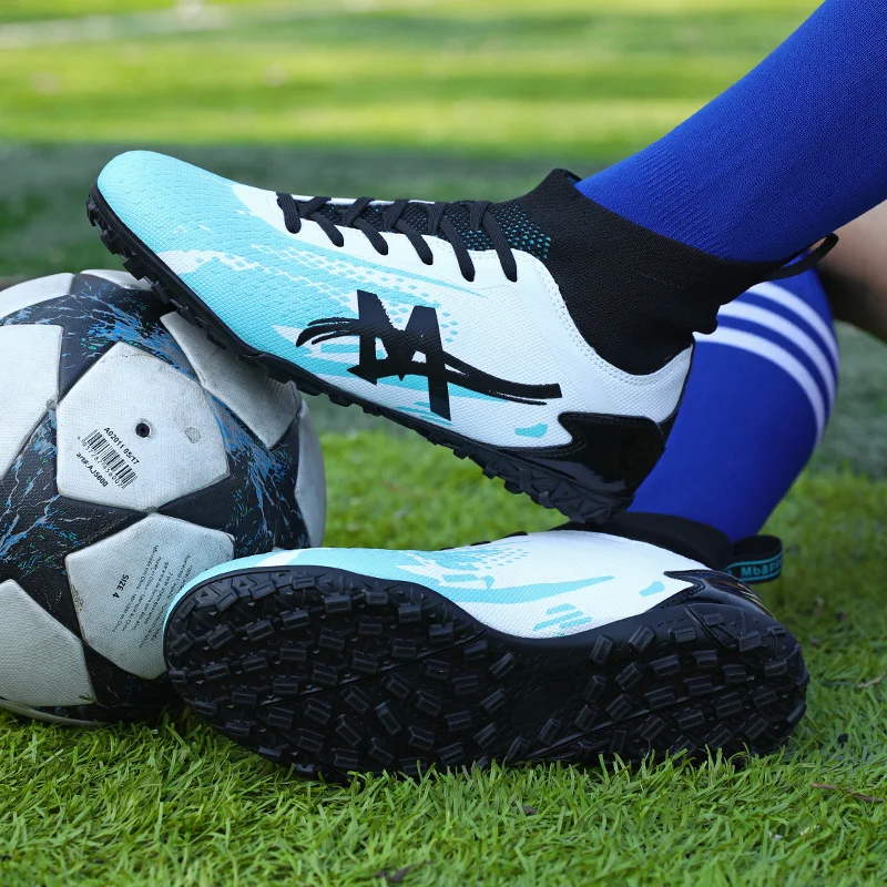 R.XJIAN Men's Football Shoe Adult Children's Five-Person System Low Top Cleats Outdoor Boys' Anti Slip Soccer Training Sneakers