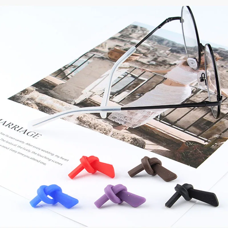 1Pair Eyeglass Temple Tips Frame Leg Retainer Silicone Anti-slip Holder Elastic Glasses Ear Hook Mirror Leg Glasses Accessories