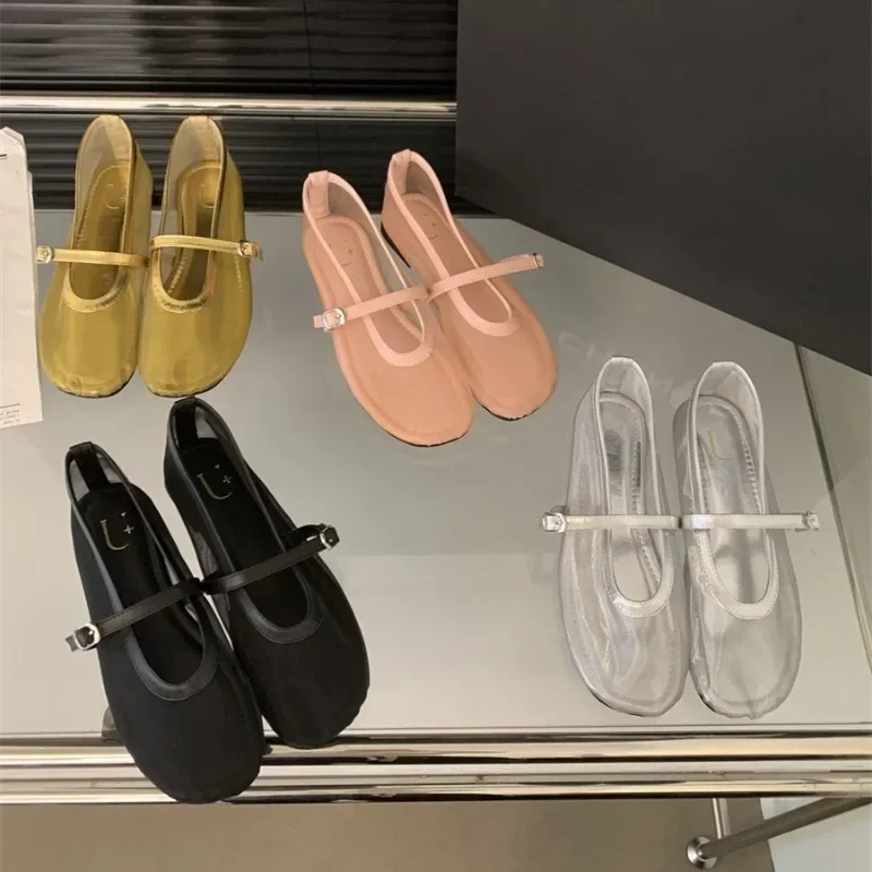 Женские сетчатые Туфли Мэри Джейн летние туфли с круглым носком перфорацией на