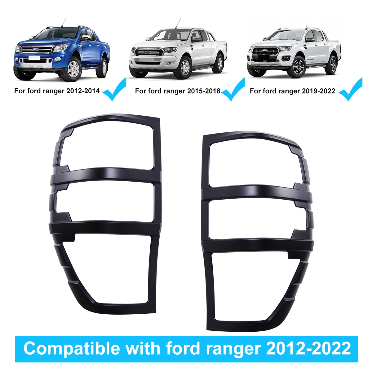 

Передние + задние фары, защитные задние фары, накладка на фару для Ford Ranger 2012-2022 T6 T7 T8 WILTRAK 4X4, автомобильные аксессуары