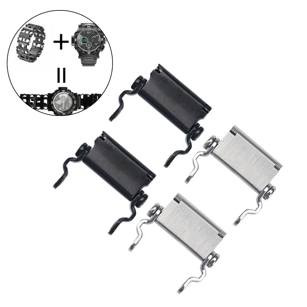 2pcs Watch Adapter Accessories For Tread Bracelet Multi-Functional Tool 14~24mm Outdoor Pocket Bracelet Camping Fishing