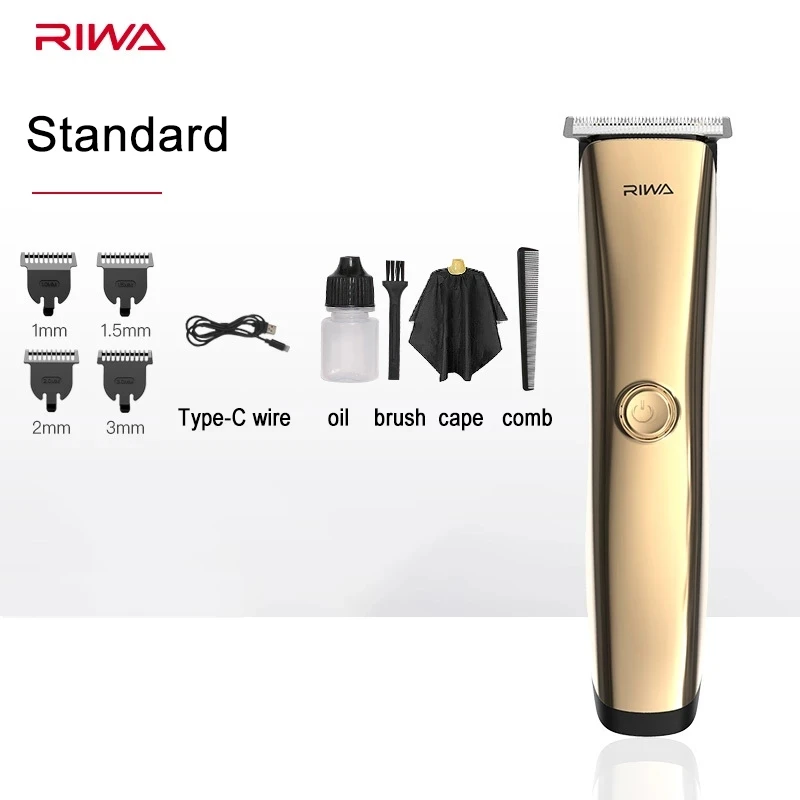 

Xiaomi Riwa Barber Shop Rechargeable Hair Clipper T-shaped Steel Blade Professional Hair Trimmer For Men With 4 Attachment Combs