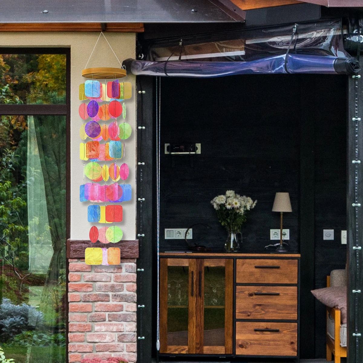 

Wind Chimes Outdoor Garden Shell Wind Chimes Hanging Ornaments Kids Room Decoration Windchimes for Outdoor Balcony Garden Yard