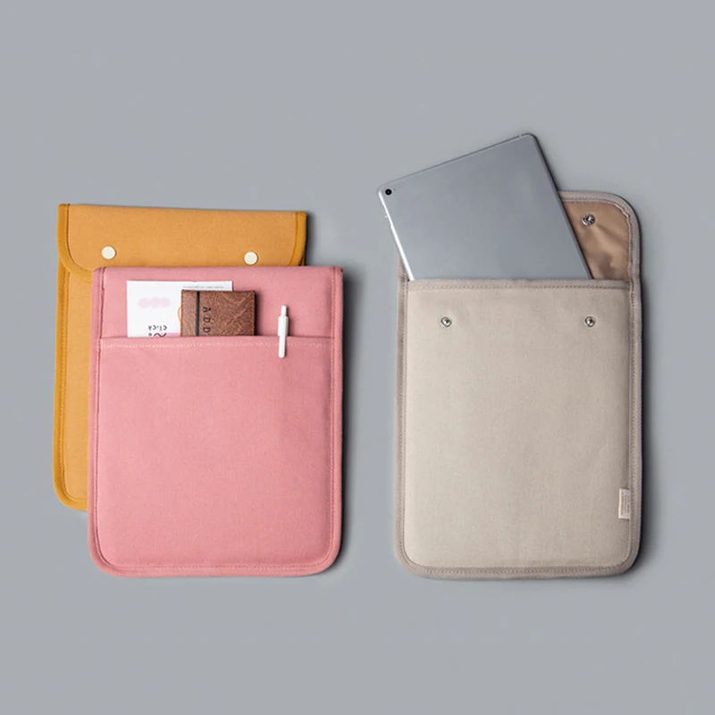 Portable Woman's Tablet Sleeve Bag Ipad Pro 11/12.9/13 Canvas Case Cover Liner Business Work Notebook Pouch Accessories supplies