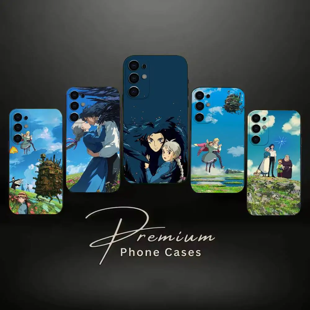 Фото Чехол для телефона H-Howl-s kind Moving Gentle Castle, мягкий черный чехол для Samsung S24, S30, S21, S23, S22, S20, Ultra, S25, Plus №1