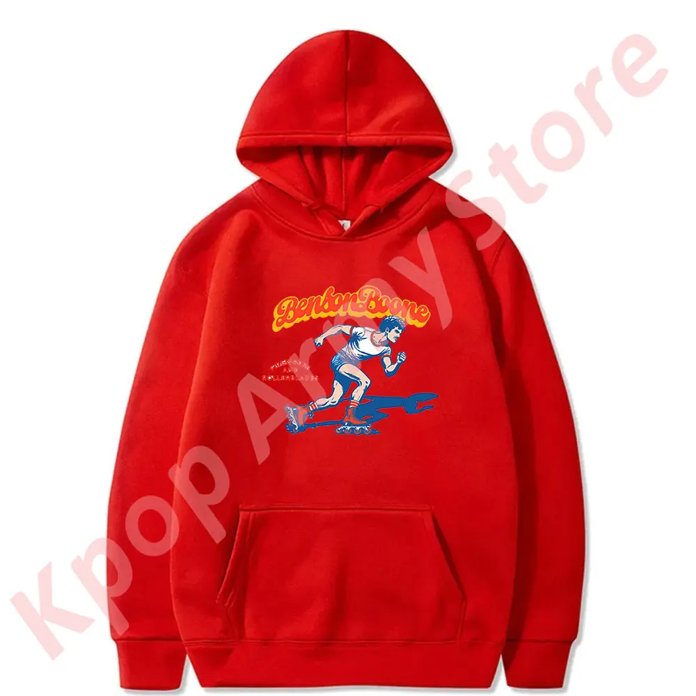 Толстовки с капюшоном Benson Boone Rollerblading фейерверки и Rollerblades Tour Merch модные толстовки
