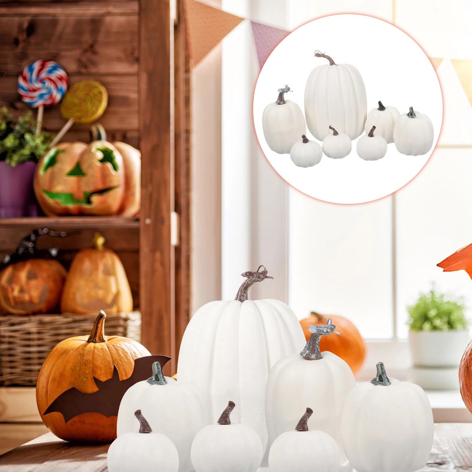 7 шт. модель тыквы украшения декоративные игрушки на Хэллоуин осенние вечерние