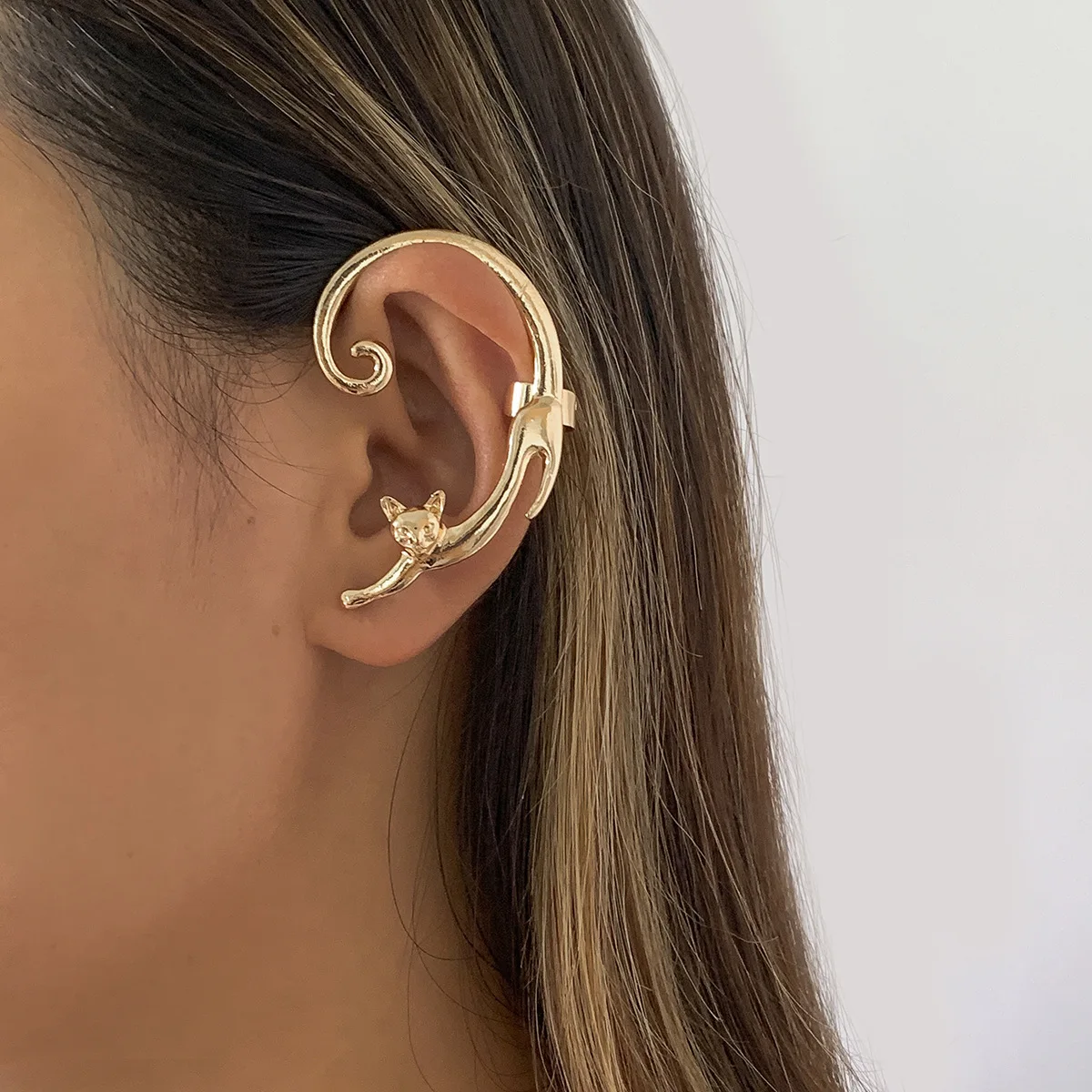 

Cute Cat Clip Vintage Punk Jewelry Accessories Earrings for Women and Men Clip on Earrings Boucle Oreille Femme 2022 Party