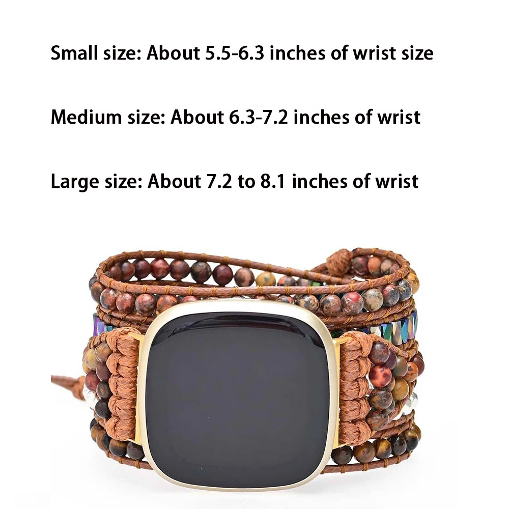 Natural Gemstone Bracelet Strap For Fitbit Versa 1/Versa 2/Versa 3 Band Watchband For Fitbit Sense 2/Versa Lite Strap Wristband