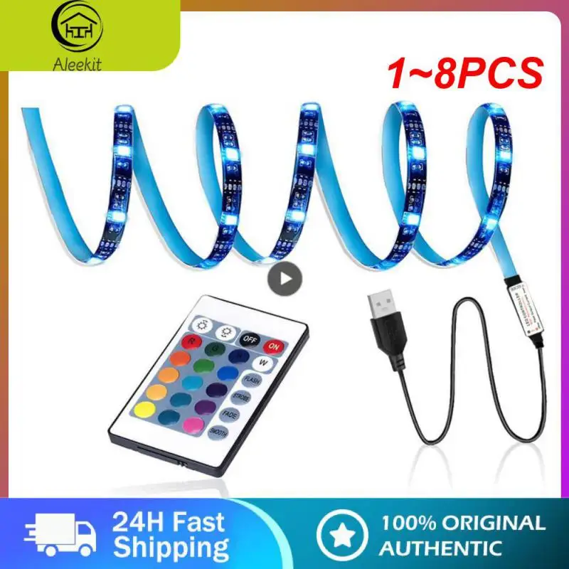 

1~8PCS 5050 RGB Led Strip Lights 1M-30M 5V USB led strip TV BackLight Room Decoration Led Tape Diode Flexible Ribbon