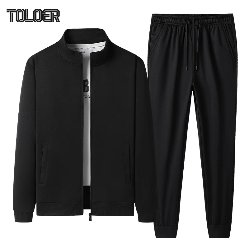 

Tracksuits Men Set Sweatshirt Sporting Spring Autumn Jacket + Pants 2 Piece Sets Casual Men's New Suit Sportswear Solid Male