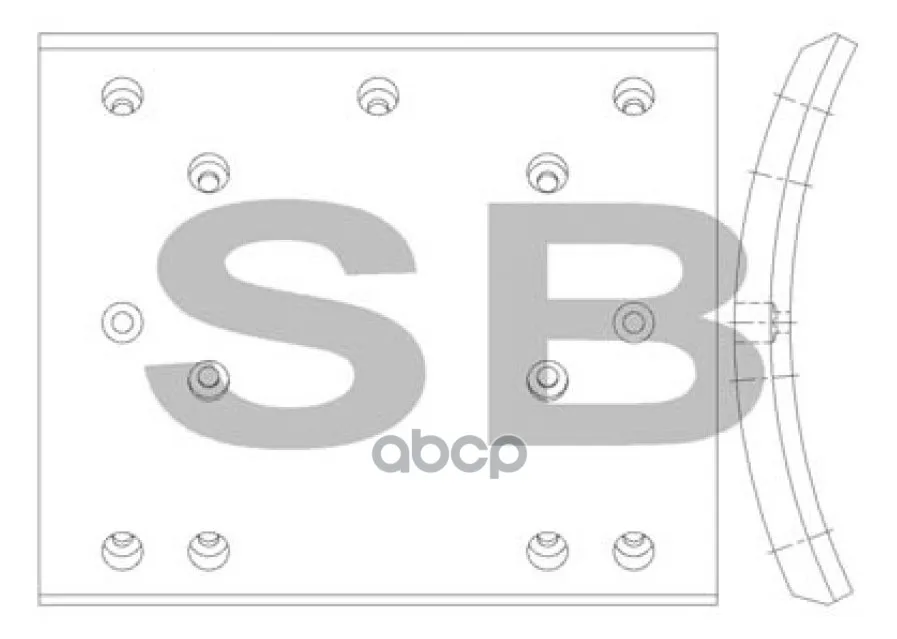 Накладка Тормозная - Кратно 4 (Цена За 1шт) Sangsin brake арт. SL210 |