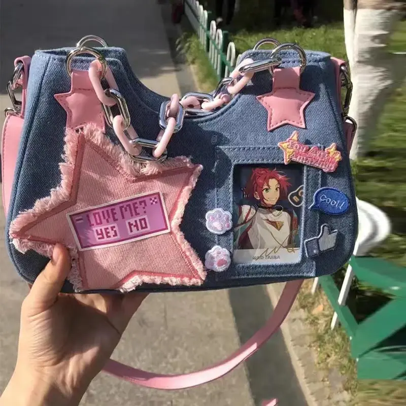 

New Original Medieval Times Spice Girl Denim Bag Single Shoulder Crossbody Bag Japanese Style Trend Handbag