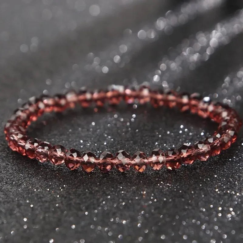 Браслет женский из искусственного австрийского хрусталя эластичный плетеный