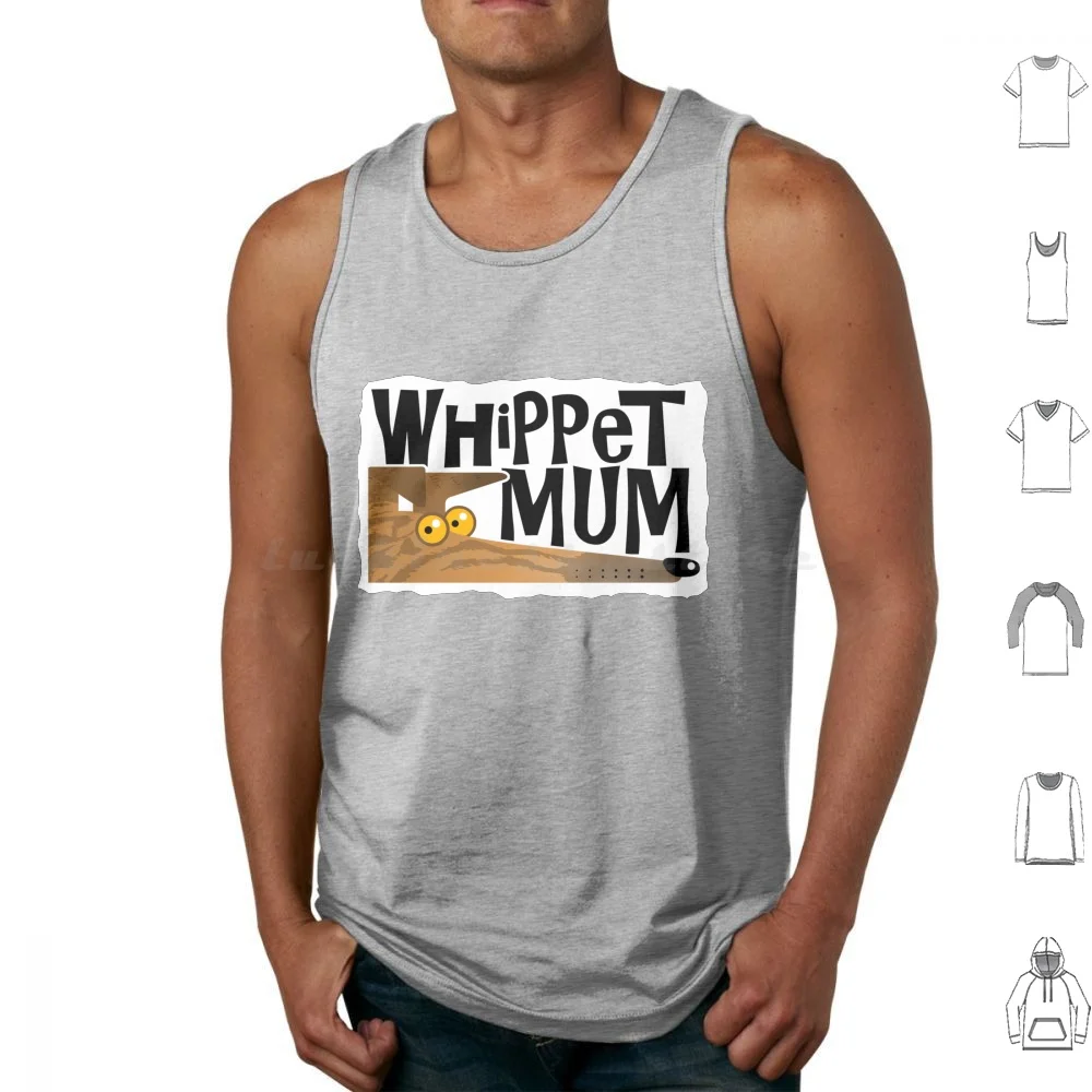 

Whippet Mum ( Brindle ) Tank Tops Vest Sleeveless Greyhound Iggy Italian Greyhound Lurcher Whippet Galgo Cartoon Mum Rich