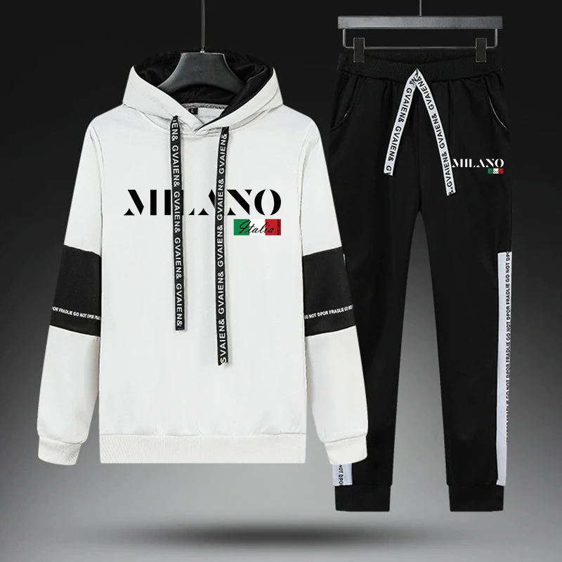 Лидер продаж мужской спортивный костюм с капюшоном и длинными рукавами