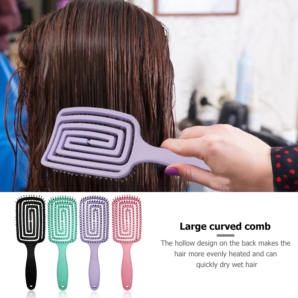 

Anti-static Massage Comb Wide Teeth Salon Anti-Entangling Non-slip Arc Massage Comb Hair Combs Hair Care Hairbrush for Women