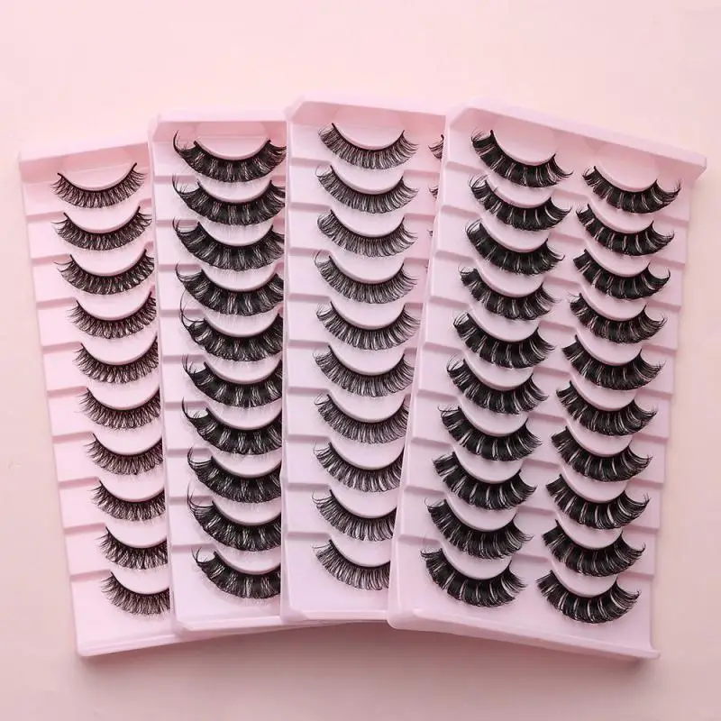 

10 пар Накладные ресницы 3D Искусственные норковые ресницы пушистые мягкие натуральные накладные ресницы многоразовые русские Объемные Нак...