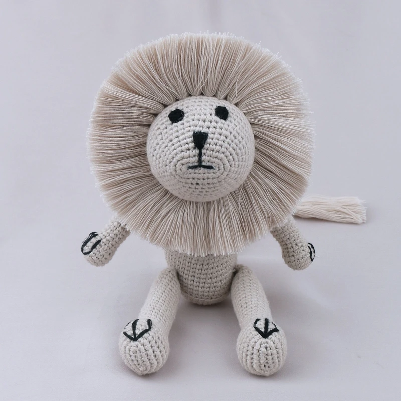 

Спящая кукла 11 дюймов, мягкая фигурка сидящего льва, креативная вязаная кукла ручной шитья, подарок на день рождения и Пасху для младенцев, п...