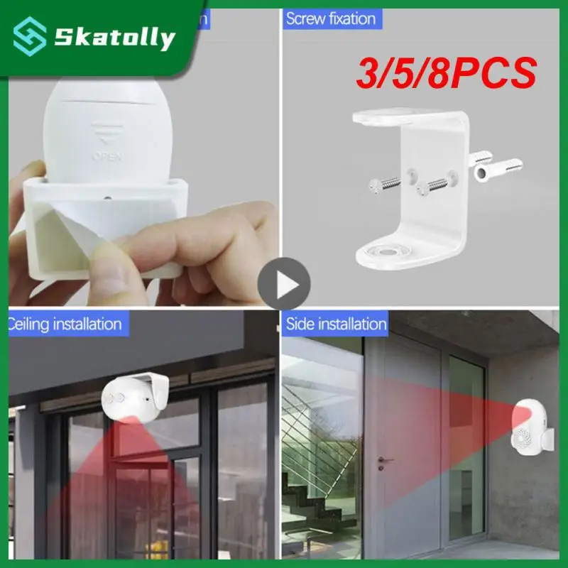 

3/5/8PCS Wireless 4 Levels Adjustable Volume Infrared Sensor Doorbell Remote Control Electronic Doorbell Welcome Infrared Alarm