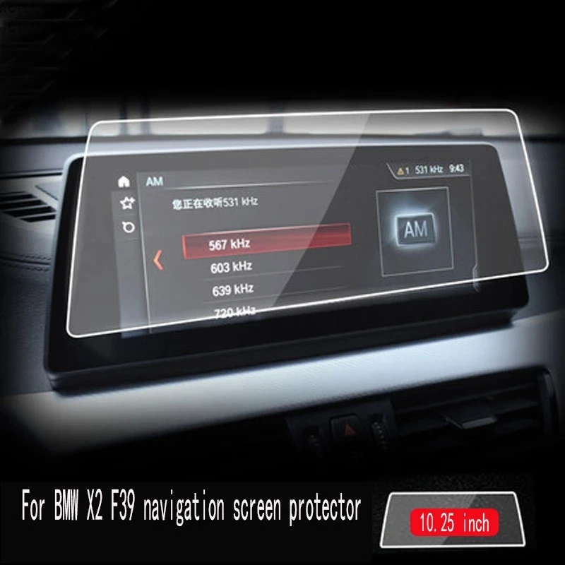 

Car Navigation Tempered Glass LCD Screen Sticker Protective Film For BMW X2 F39 2020 2021 10.25 inch Touch Display Guard Inter