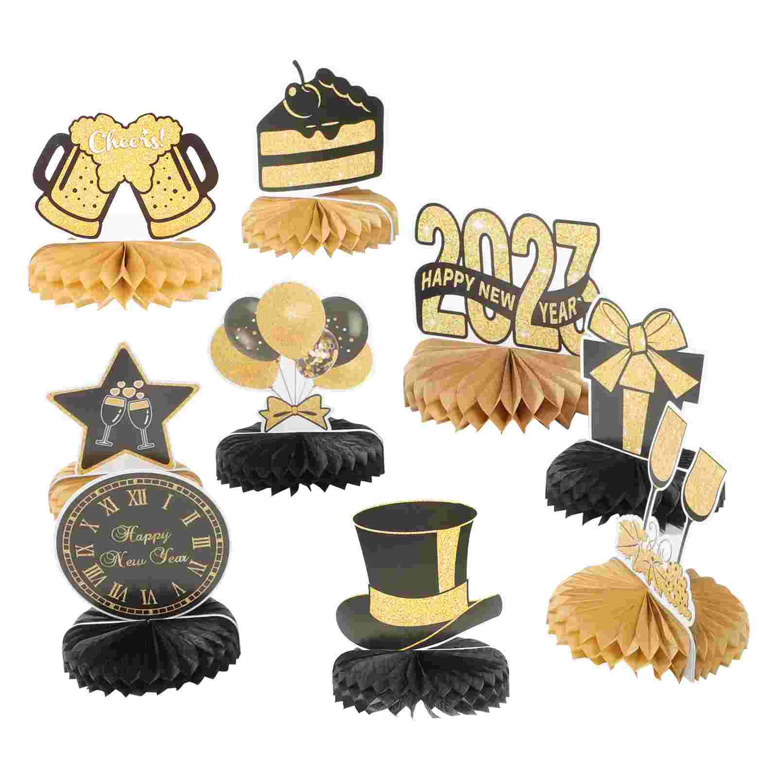 

Honeycomb New Year Party Decor Table Centerpiece Centerpieces Decoration Paper Ornament Eve Happy Homedesktop Christmas Topper