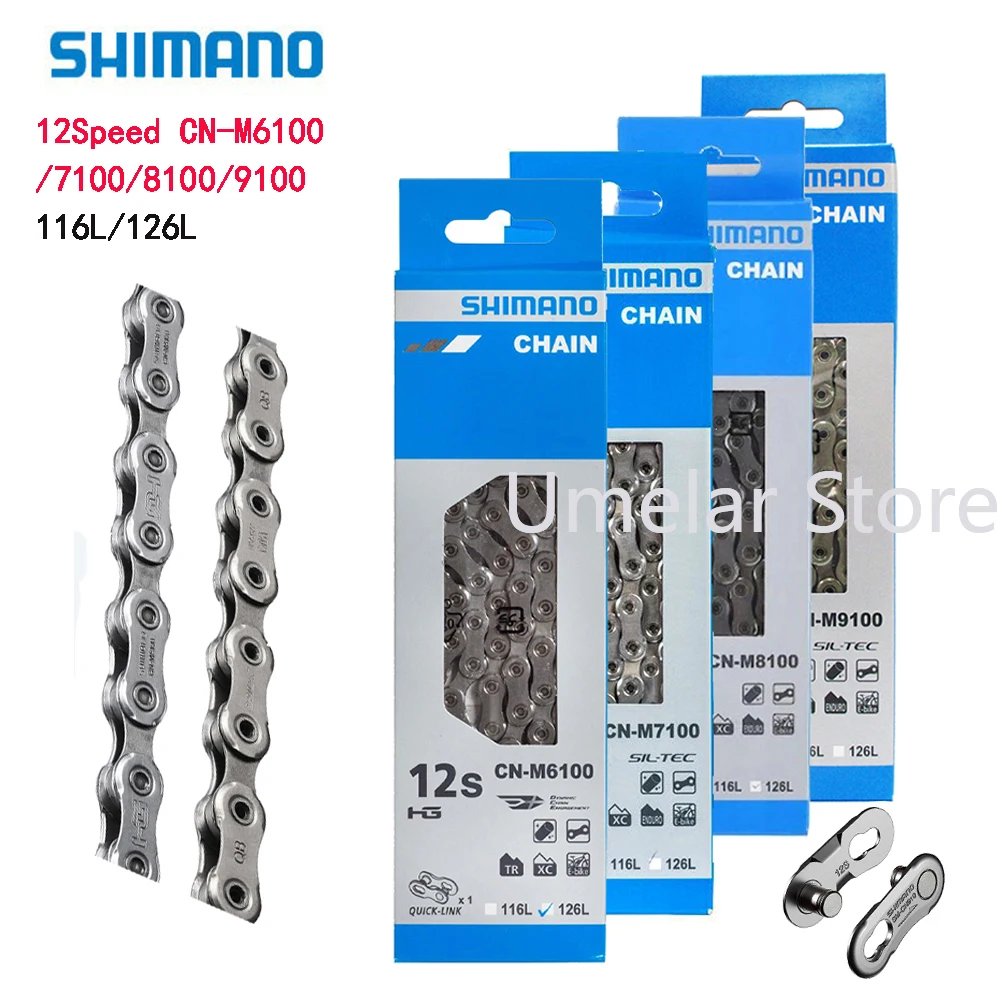 

Велосипедная цепь SHIMANO Deore, 12 Скоростей, M6100 M7100 M8100, 12 В