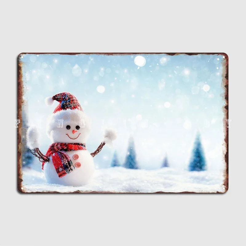

Snowman Metal Sign Cinema Living Room Wall Wall Decor Designing Tin Sign Poster