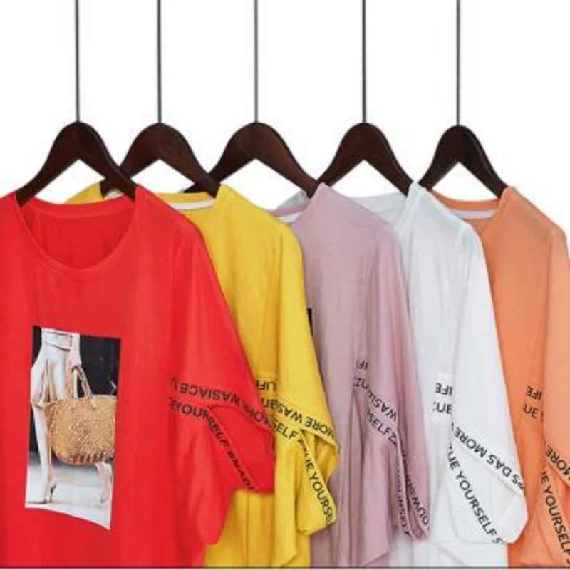 

Short-sleeved T-shirt Women's 2022 Summer New Kauri Korean Fashion Print Harajuku Loose Casual Oversized T-shirt Top