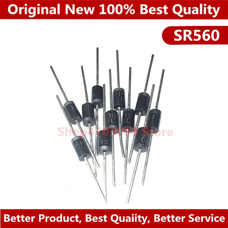 20 шт., Диод Шоттки SR560 60 в 5A SB560 DO-15