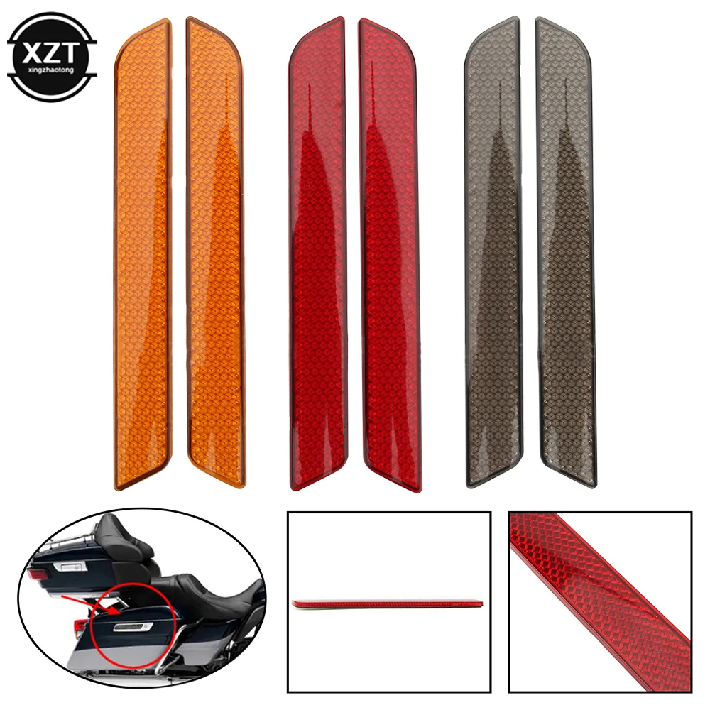 

2 PCS Motorcycle Plastic Front Fork Reflector Lower Legs Slider Safety Warning For Harley lower leg sliders Dyna Super Glide FXD