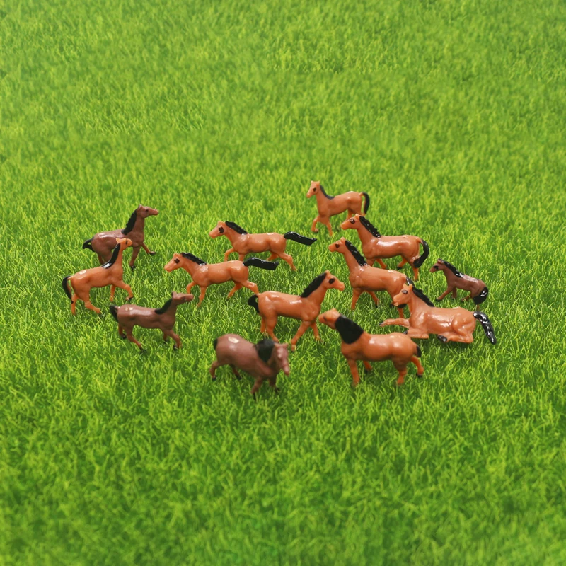 10pcs 1/87 Miniature Cow Ox Bull Cattle Figurines Farm Models Fairy Garden Sandbox Landscape Action Figures Toys Ornaments - купить по
