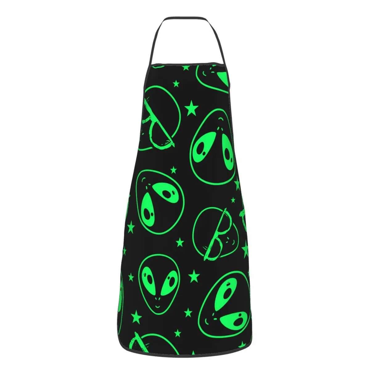 

Alien Apron for Women Men Antifouling Kitchen Bibs Polyester Painting Tablier