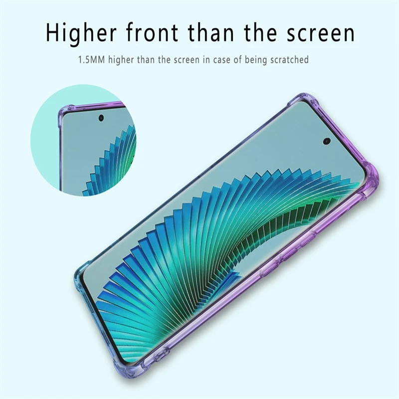 Противоударный чехол из ТПУ с градиентной подушкой безопасности для Honor Magic 6 Lite 5 4