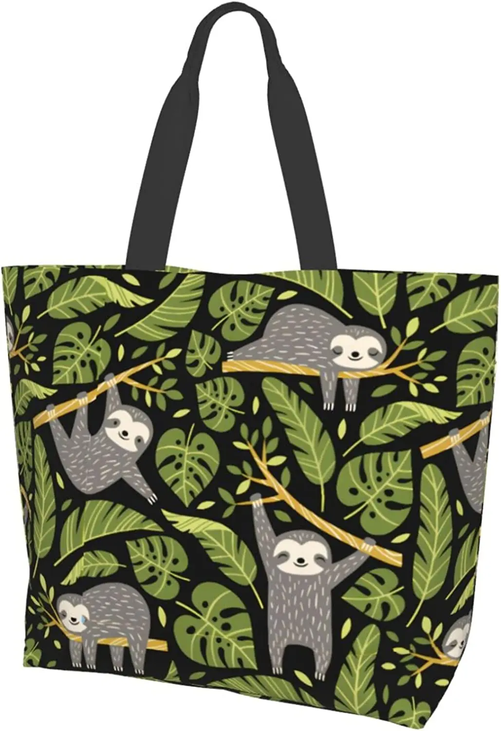 

Многоразовые продуктовые сумки Sloth Gifts Для женщин-милая сумка-тоут, большая пляжная сумка для ленивых вещей, портативная водонепроницаемая ...