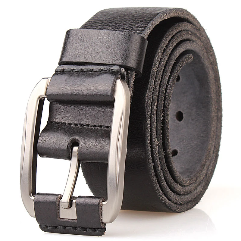 Fashion Men High Quality Genuine Leather Belt Luxury Designer Belts Men 3.8CM Wide Buckle Strap Male Jeans For Man Cowboy