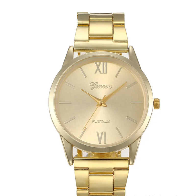 

Женские кварцевые часы со стальным браслетом, модные простые популярные женские кварцевые часы для отдыха и свиданий