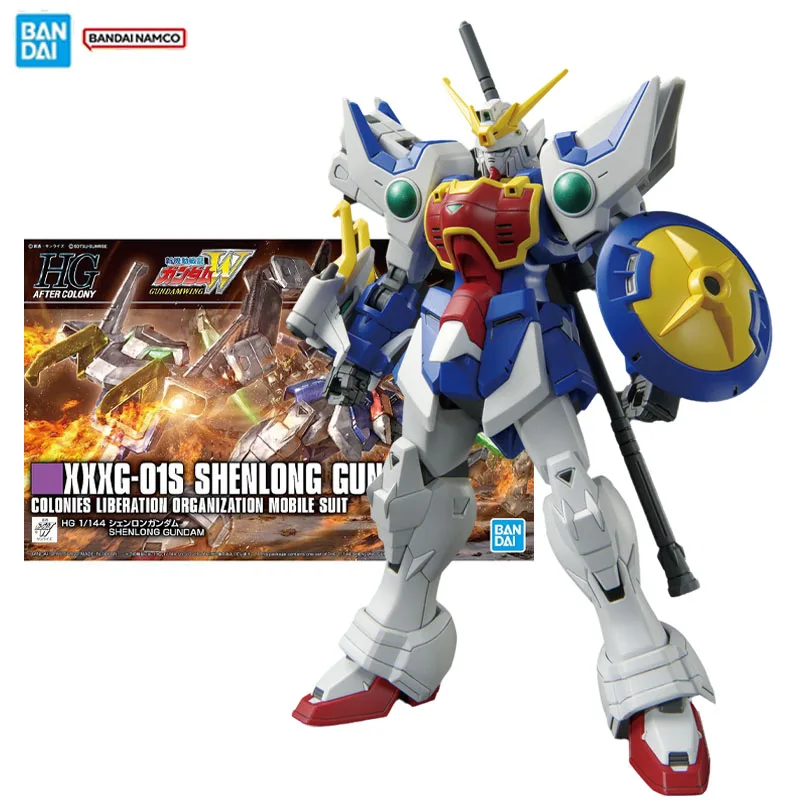 Фото Оригинальная фигурка Bandai Gundam, комплект модели HGAC 1/144 XXXG-01S Shenlong Gundam, коллекционная модель, экшн-фигурки, игрушки, подарки №1