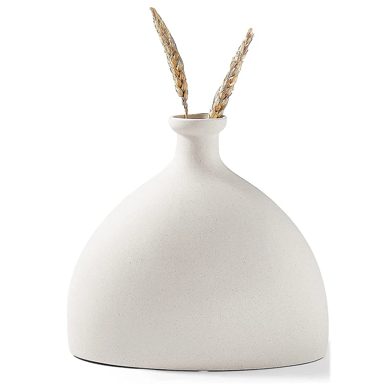 

Nordic Minimalist Plain Ceramic Vase, Suitable For Dining Table, Living Room Home Decoration, Modern Decorative Vase