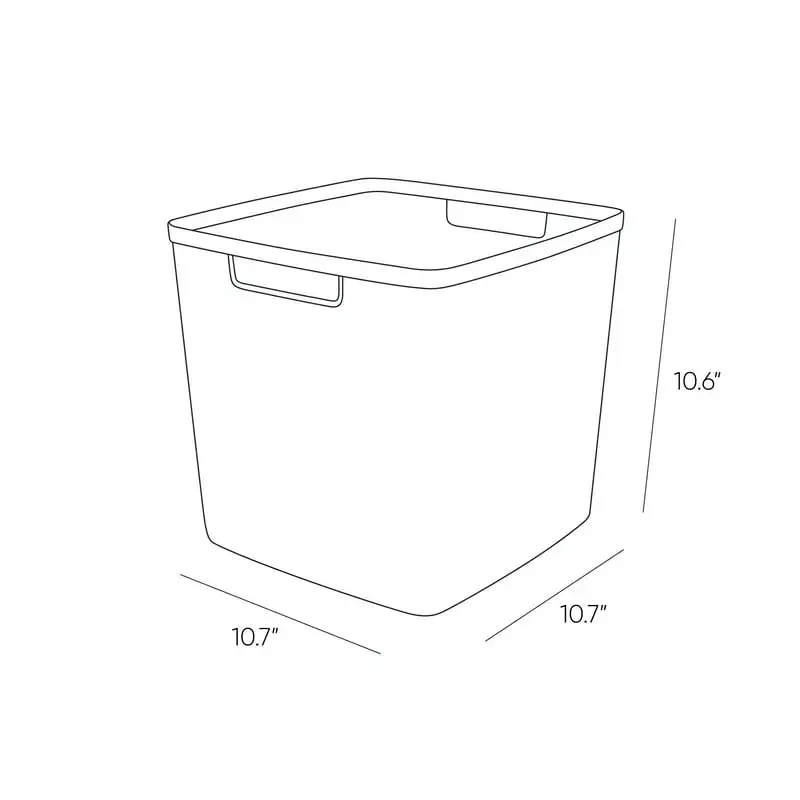 

Fashionable & Functional: 4 Versatile Aqua Slate 11" Cube Resin Plastic Storage Baskets to Transform Your Living Space.