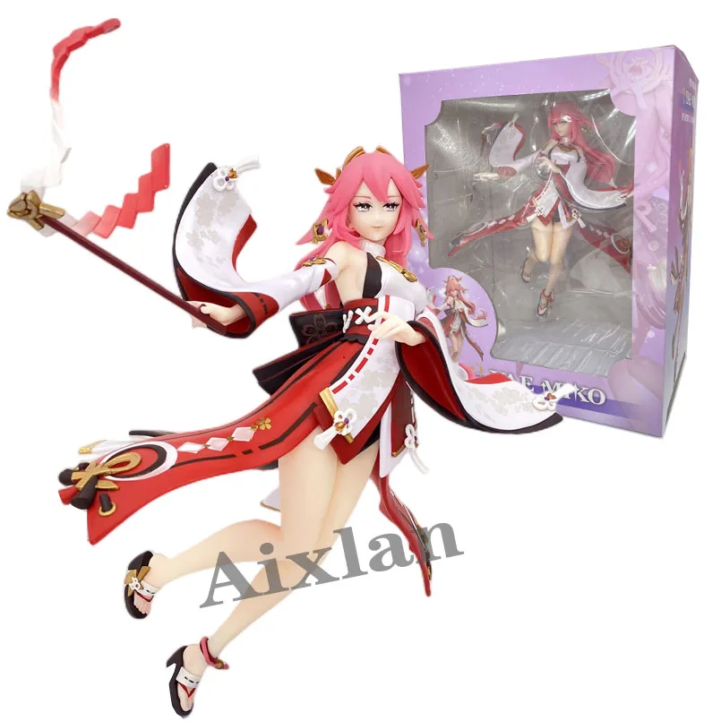 

Фигурка аниме «Genshin Impact», 25 см, фигурка Yae Miko из ПВХ, фигурка Eula Klee Paimon Hu Tao, Коллекционная модель, кукла, подарки для детей