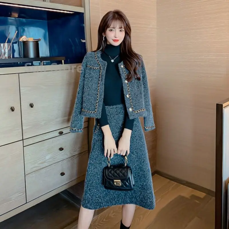 

2023 Autumn and Winter New Trendy Fashionable Salty or Sweet Internet Celebrity Goddess Style High Fashion Suit Two-piece Trendy