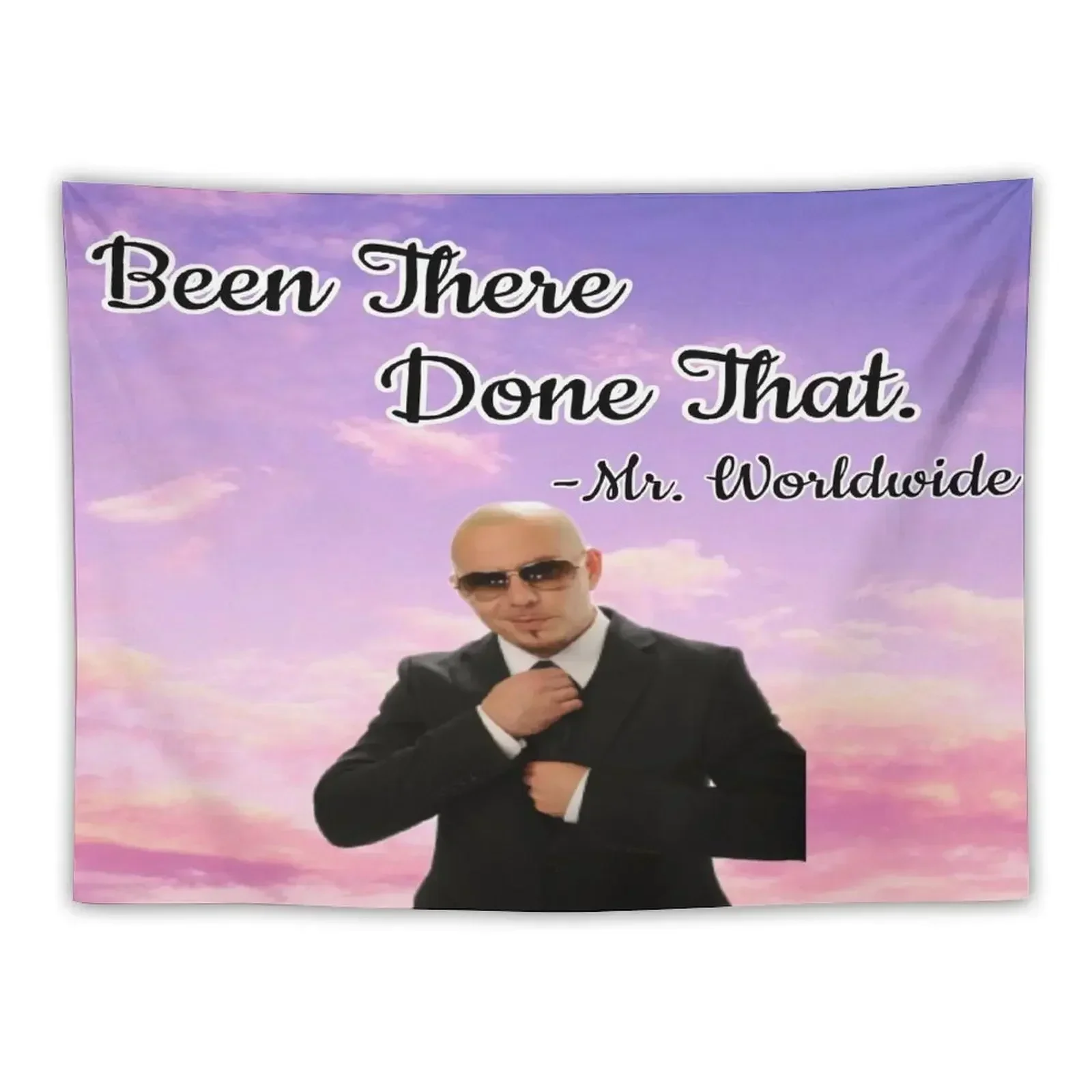 Гобелен Mr Worldwide на стене Настенные украшения