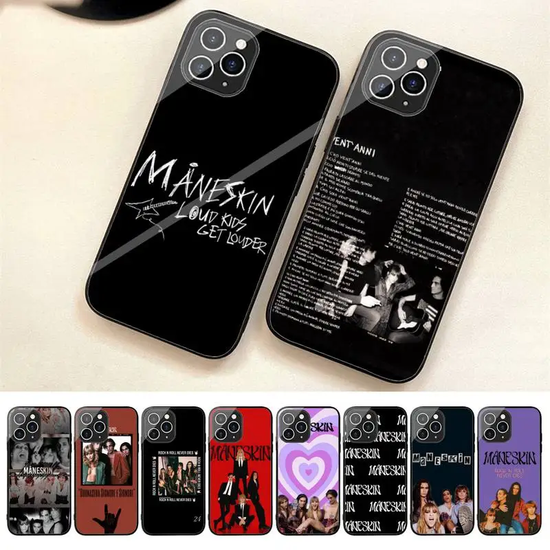 

Maneskin Damiano David Phone Case For Iphone 7 8 Plus X Xr Xs 11 12 13 14 Se2020 Mini Promax Tempered Glass Fundas