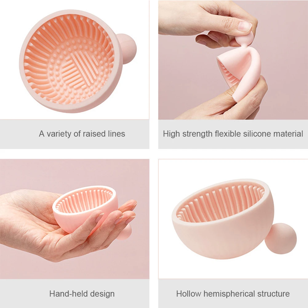 1 шт. портативный силиконовый коврик для чистки кистей макияжа |