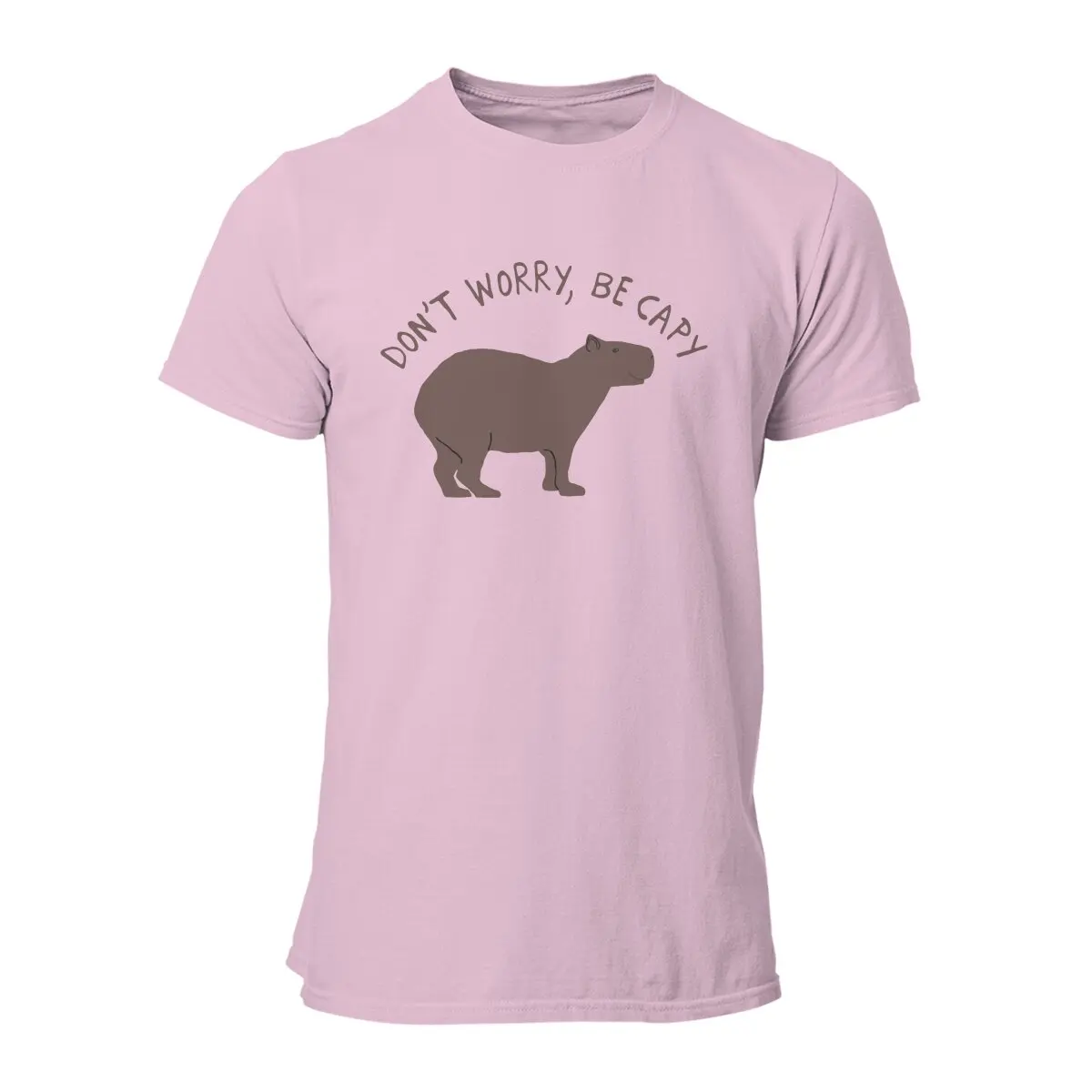 

Don't Worry Be Capy Capybara T-Shirt for Men Funny 100% Cotton Tee Shirt Crewneck Short Sleeve T Shirt Birthday Present Tops