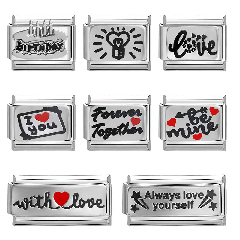 Модная новинка 2024 очаровательные итальянские звенья для торта в честь юбилея