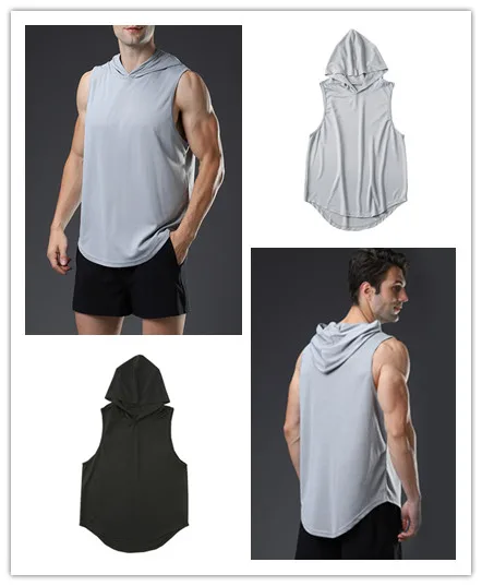 

Running Summer New Sports Vest Men's Quick-drying Loose Waistcoat Fitness Men's Basketball Training Hooded Fitness Vest Men